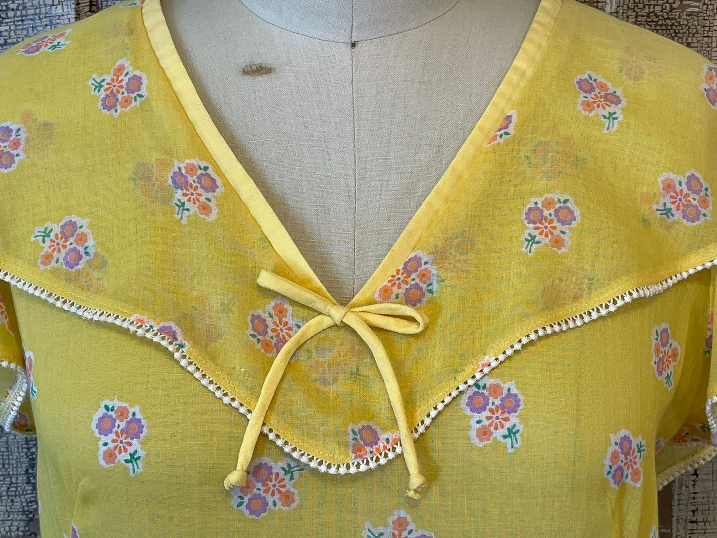 1920's Dress with Circular Skirt and Cape