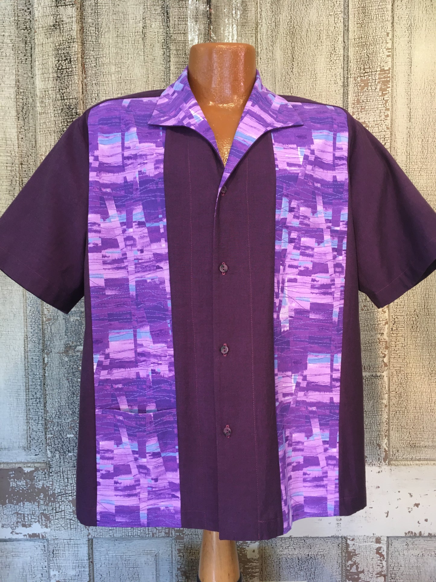 Martini Shirt- Grape/ Abstract