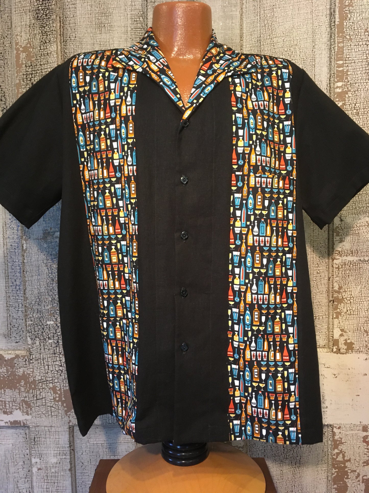 Martini Shirt- Sable/ Mid-Century Cocktails