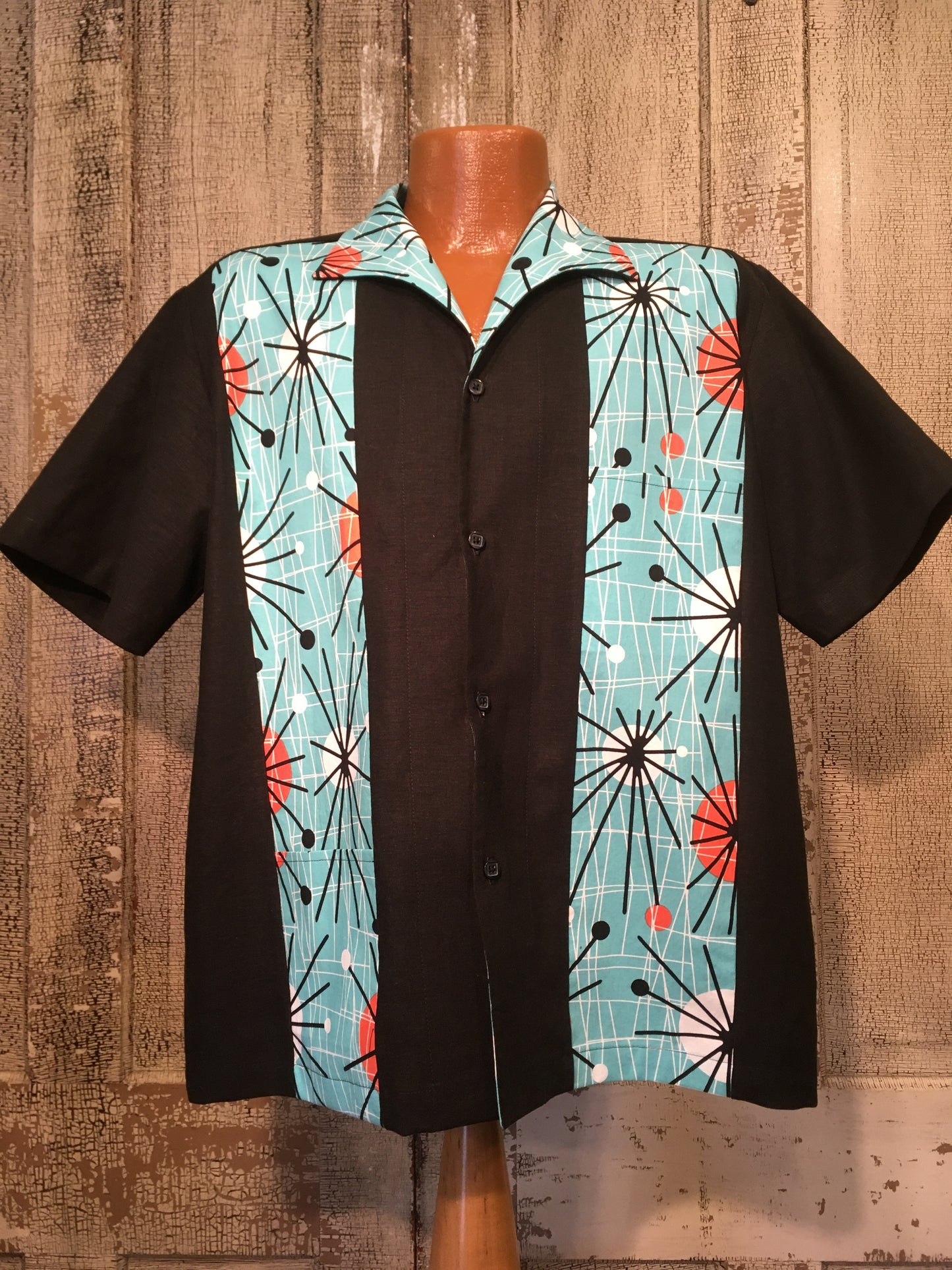 Martini Shirt- Sable/ Turquoise Kapow!