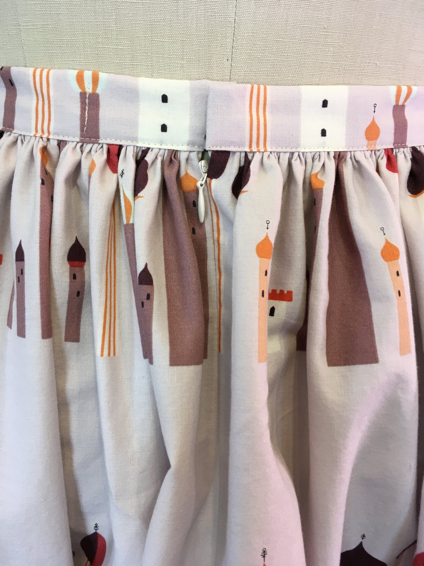 Gidget Skirt- "Mauve Minarets"