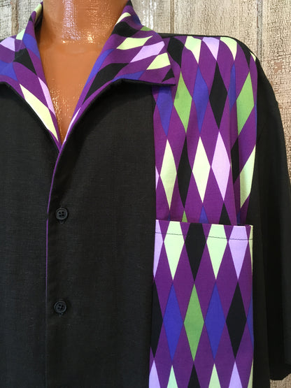 Martini Shirt-   Sable/ Purple Diamond