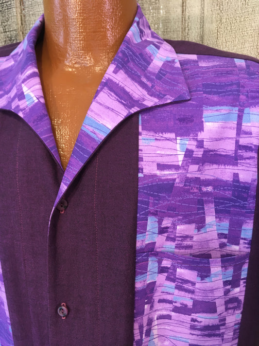 Martini Shirt-  Grape/ Abstract