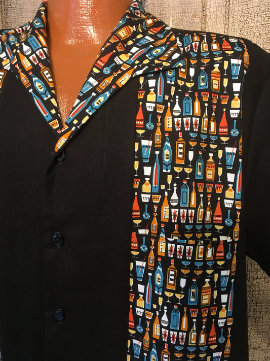 Martini Shirt-   Sable/ Mid-Century Cocktails