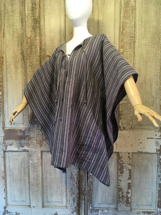 Unisex Caftan- Gray Stripe