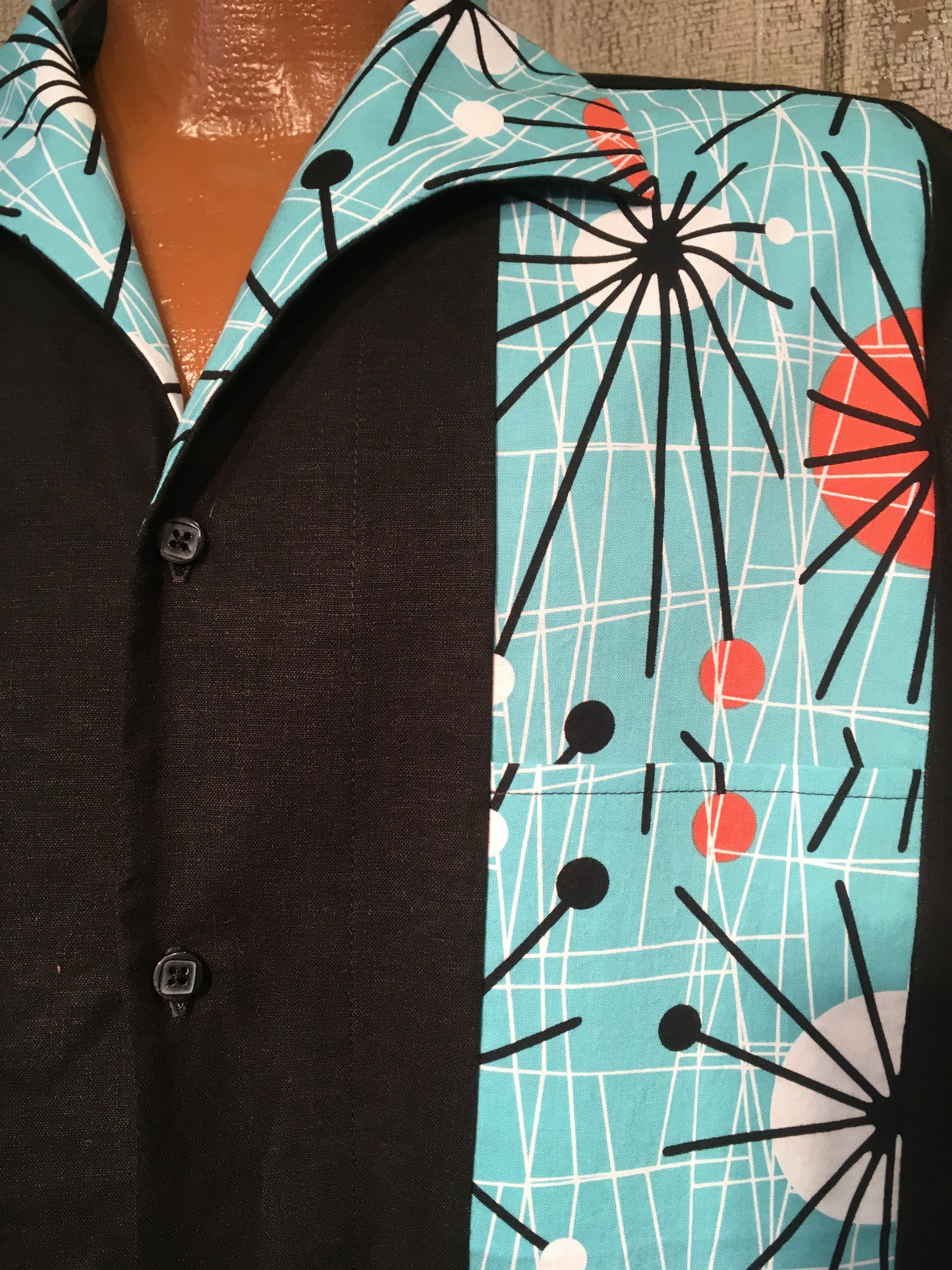 Martini Shirt-  Sable/ Turquoise Kapow!