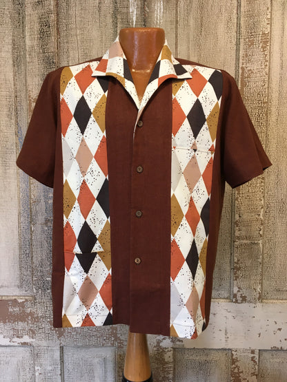 Martini Shirt-  Cordovan/ Harlequin